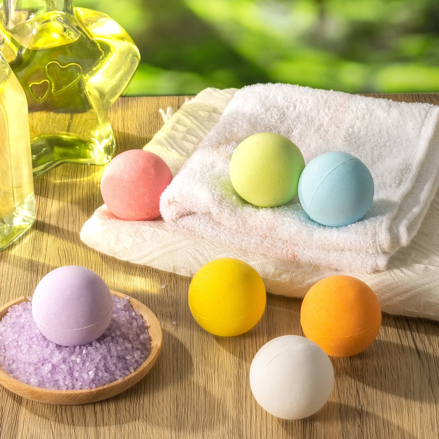 Bath Bombs Set, Bath Salt Balls Self Care for Women