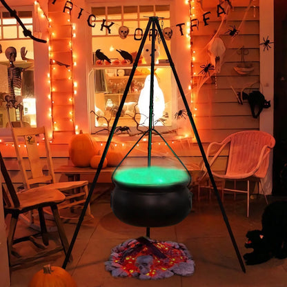 Halloween Clearance Sales!  Halloween Decorations Outdoor Large Cauldron Halloween Decor on Tripod with Timer Lights Plastic Cauldron Witch Halloween Decorations for Porch Yard