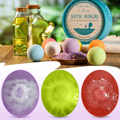 Bath Bombs Set, Bath Salt Balls Self Care for Women