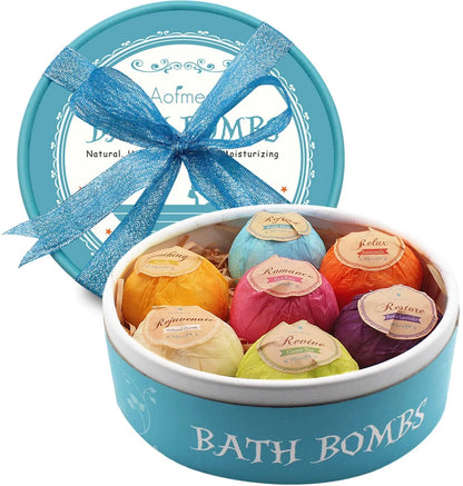 Bath Bombs Set, Bath Salt Balls Self Care for Women