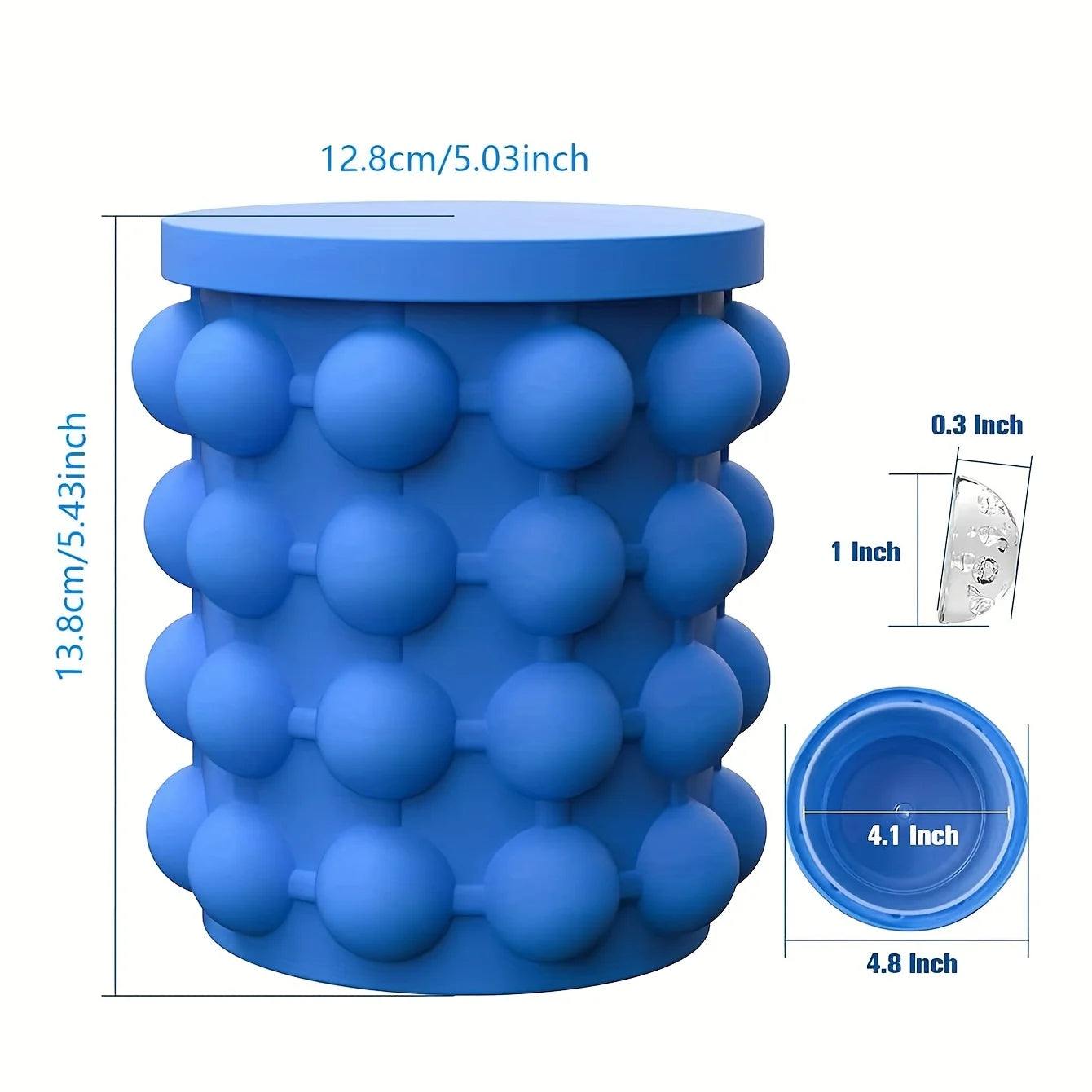 1Pc, Ice Bucket, 2-In-1 Silicone Ice Bucket and Cube Tray, Perfect for Bars, Clubs, Restaurants, and Home Use