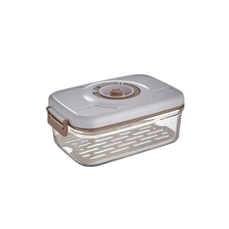 Vacuum Sealed Canister Household Fresh-Keeping Box Refrigerator Food Storage Containers Drainable Kitchen Organizers Fruit Tank