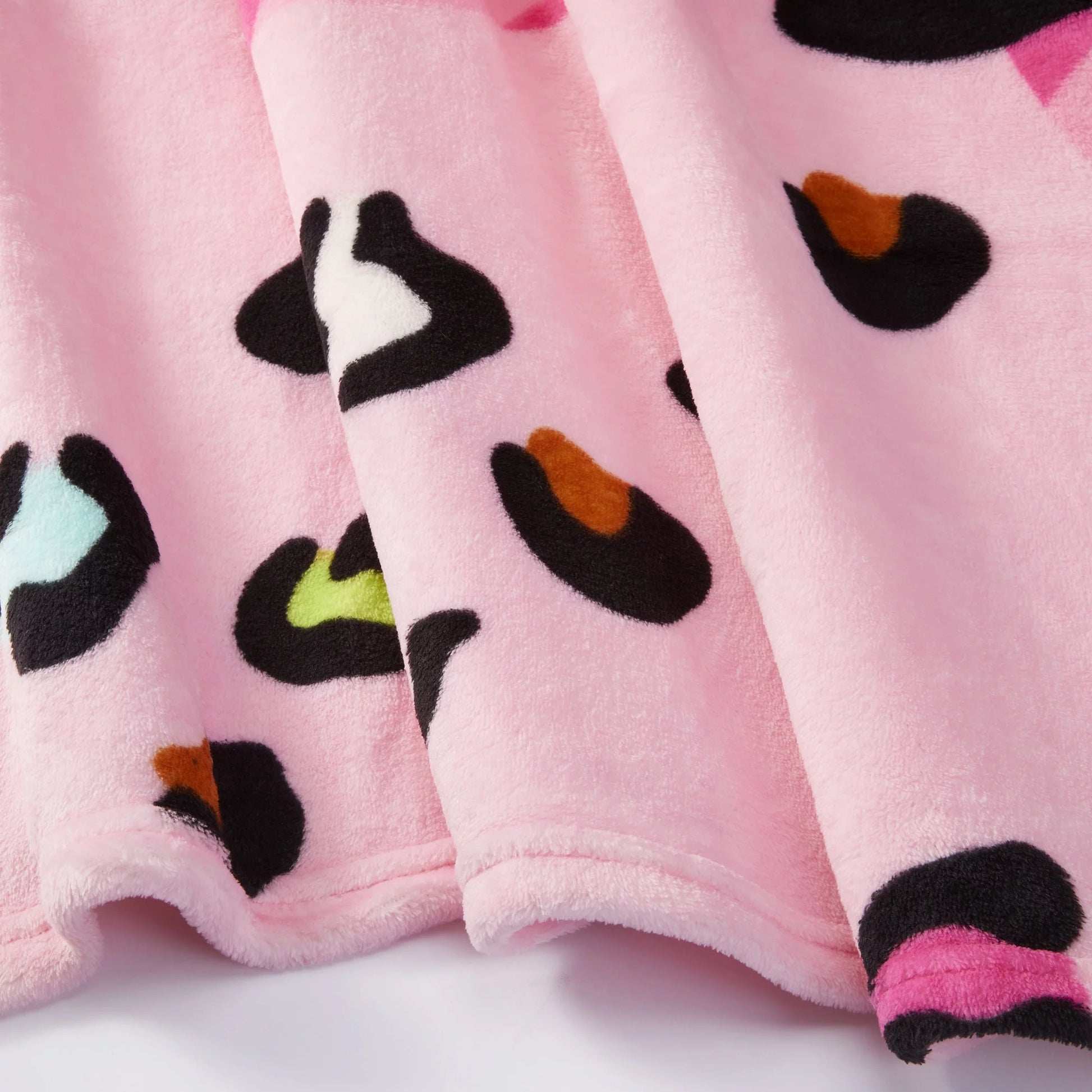 Kids Plush Twin/Full Blanket, 62 X 90, Pink Animal Print, Sanrio